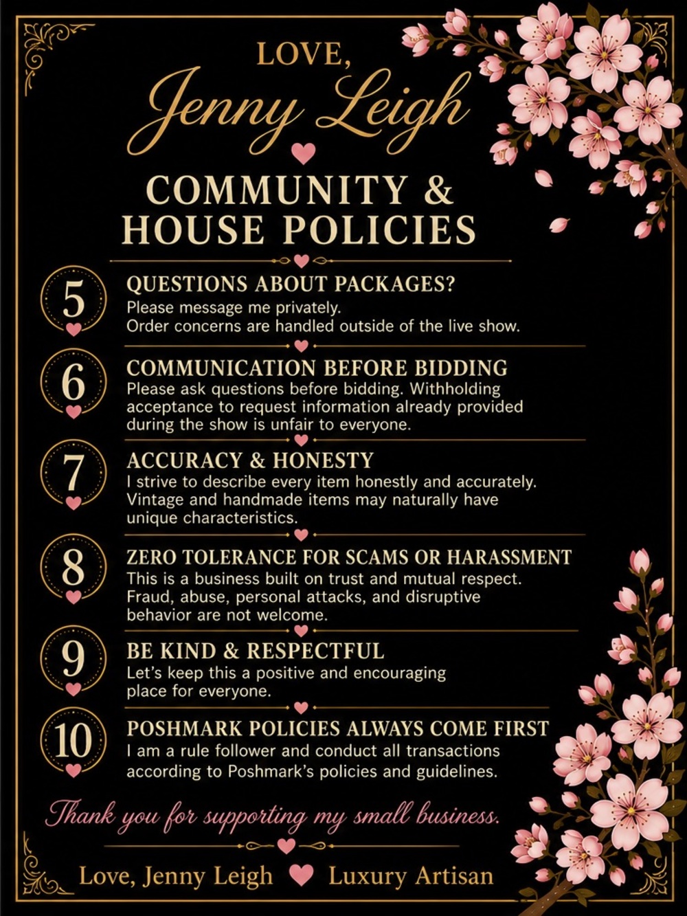 LIVE SHOW RULES & COMMUNITY & HOUSE POLICIES - Picture 2 of 2